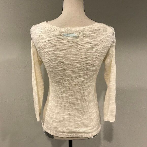 Ivory open knit sweater  - Picture 6 of 9
